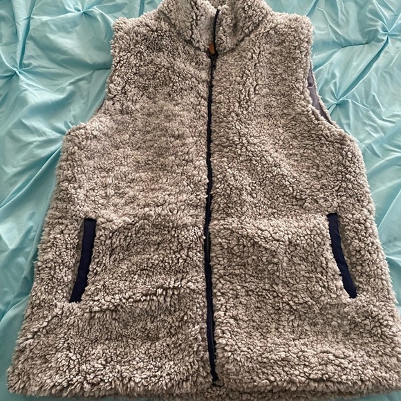 Simply Southern Jackets & Blazers - Simply Southern Gray Plush Sherpa Vest